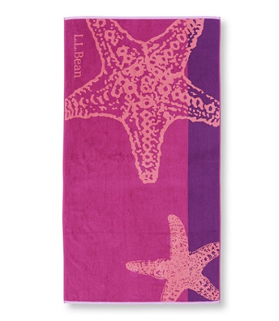 L.L.Bean Seaside Beach Towel, Starfish 