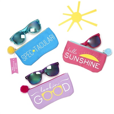Cupcakes and Cartwheels Say Something Sunglasses and Case