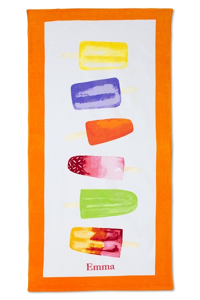 Lands' End Kids Surprise Velour Beach Towel in Ice Pop Treat