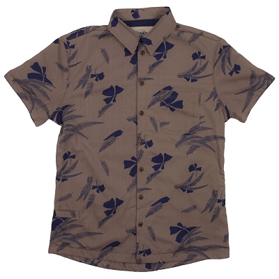 California Cowboy The High Water Shirt - Vintage Floral - Georgetown Grey