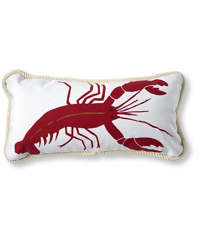 L.L. Bean Canvas Throw Pillow, Lobster