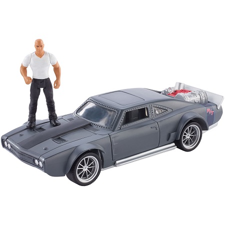 Fate of the Furious Stunt Cars Dom Figure and Ice Charger Vehicle