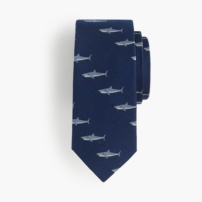J.Crew Boys’ Silk Critter Ties in Sharks