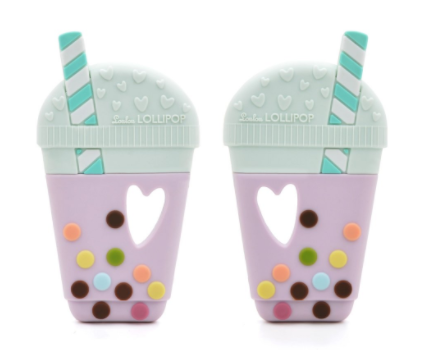 Loulou Lollipop Bubble Tea Silicone Teether With Holder