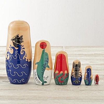 Land of Nod Oceanic Nesting Dolls 