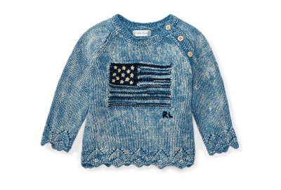Ralph Lauren Baby Flag Combed Cotton Sweater