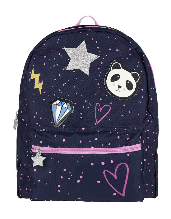 Accessorize Applique Panda Badge Backpack