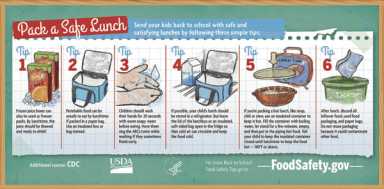 Take extra care preparing your child’s school lunches