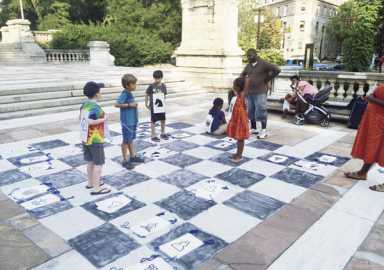 Chess pieces come alive at Soldiers’ and Sailors’ Monument
