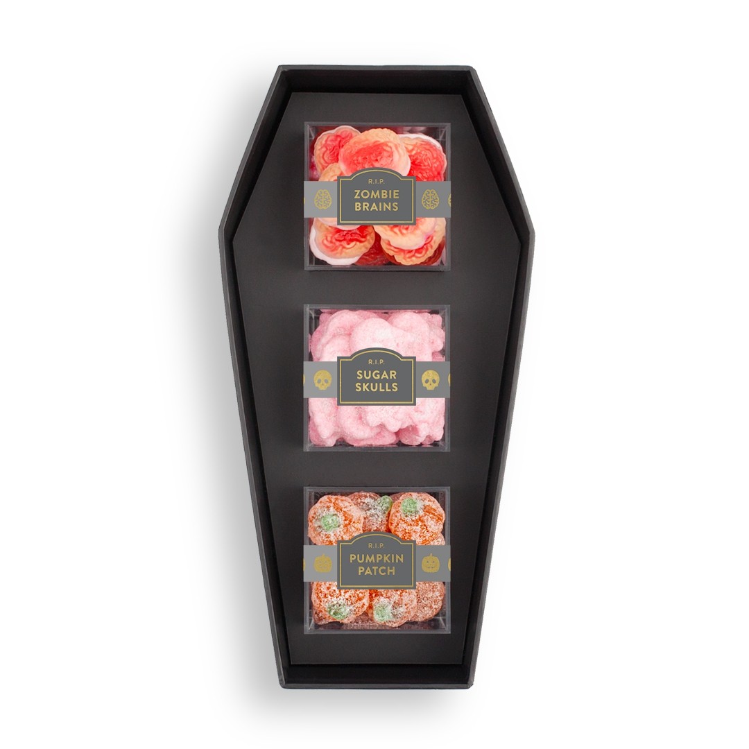 Sugarfina Spooky Sweets 3pc Coffin Candy Bento Box