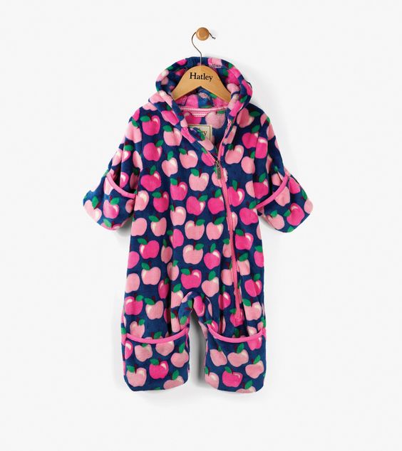 Hatley Apple Orchard Fuzzy Fleece Baby Bundlers