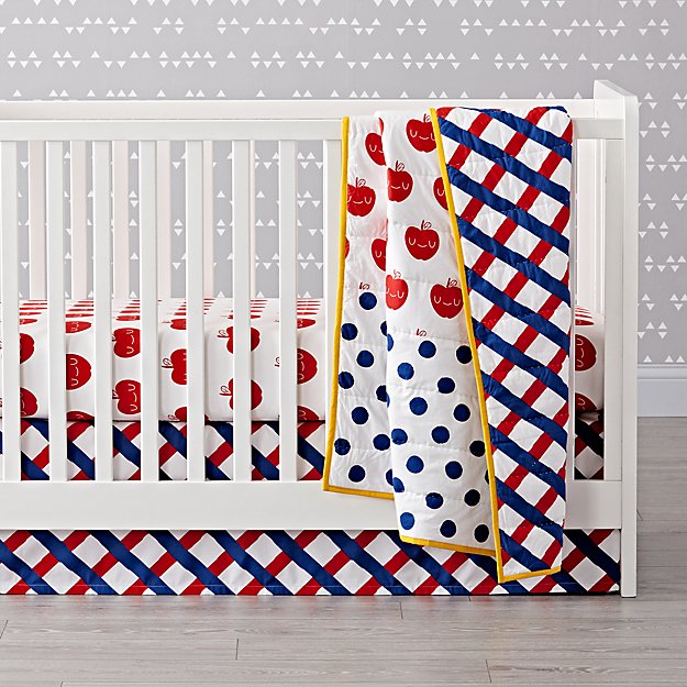 Land of Nod Apple Orchard Crib Bedding