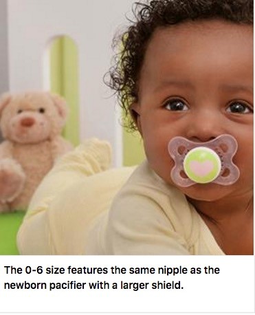 MAM pacifiers come in four sizes