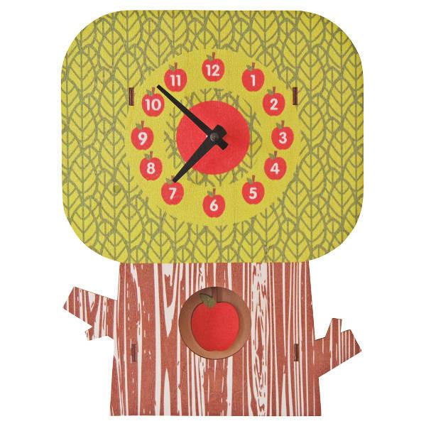 Art Wall Pendulum Clock, Apple Tree