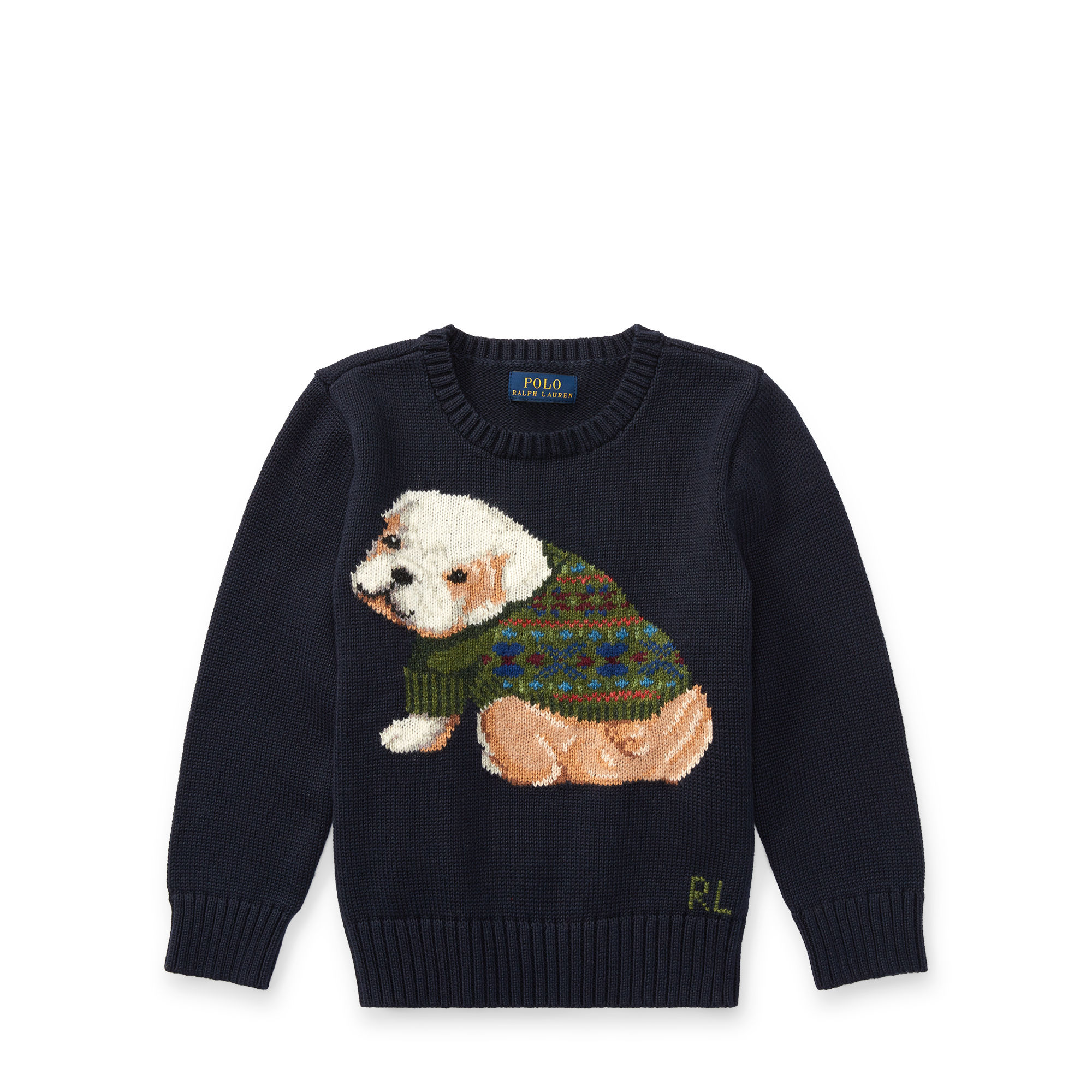 Ralph Lauren Dog Cotton-Blend Sweater