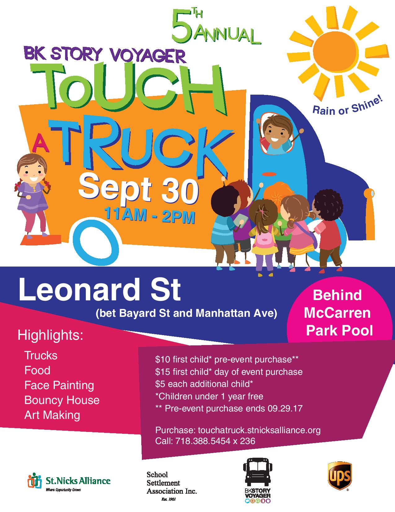 5th Annual Brooklyn Story Voyager Touch-A-Truck Festival