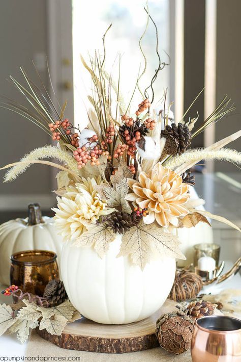 White Pumpkin Centerpiece