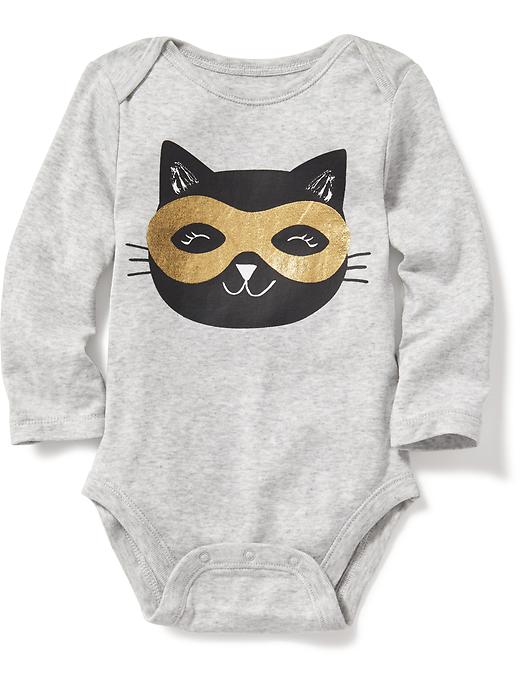 Old Navy Black Cat Mask-Graphic Bodysuit for Baby 