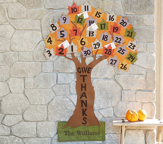 Pottery Barn Kids Give Thanks Tree Countdown Calendar