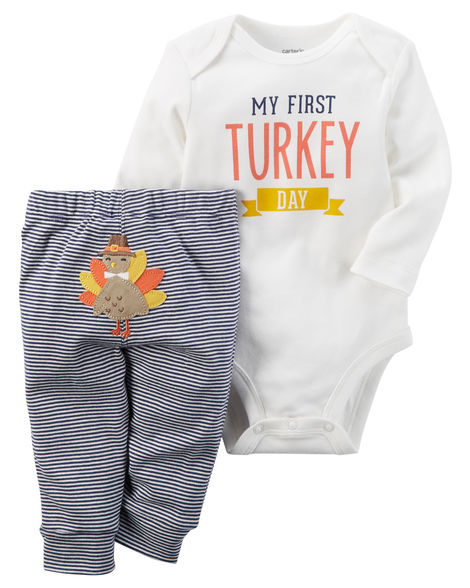 2-Piece Thanksgiving Bodysuit Pant Set