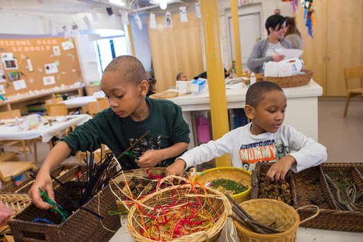 Family Art Project: Natural Wavings at Wave Hill House 
