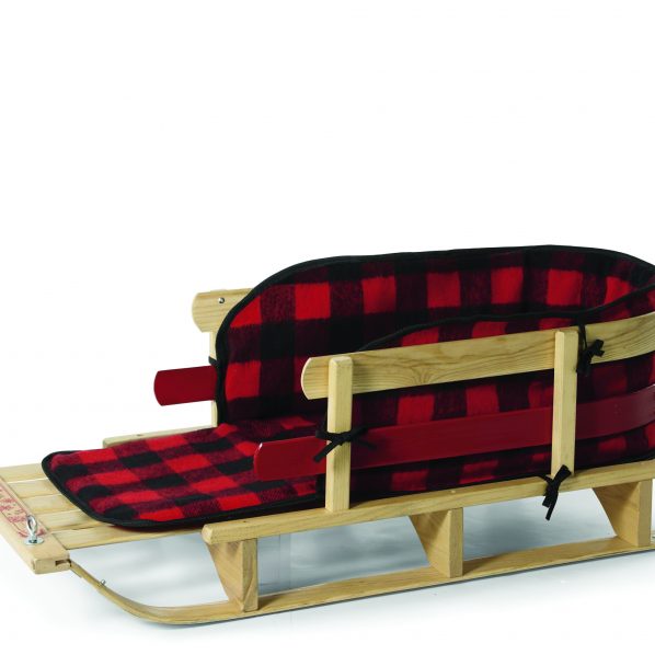 L.L.Bean Kids Pull Sled & Buffalo Plaid Cushion Cover 