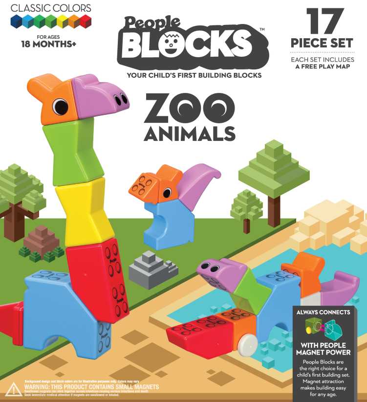 People Toy Co. People Blocks Zoo Animals