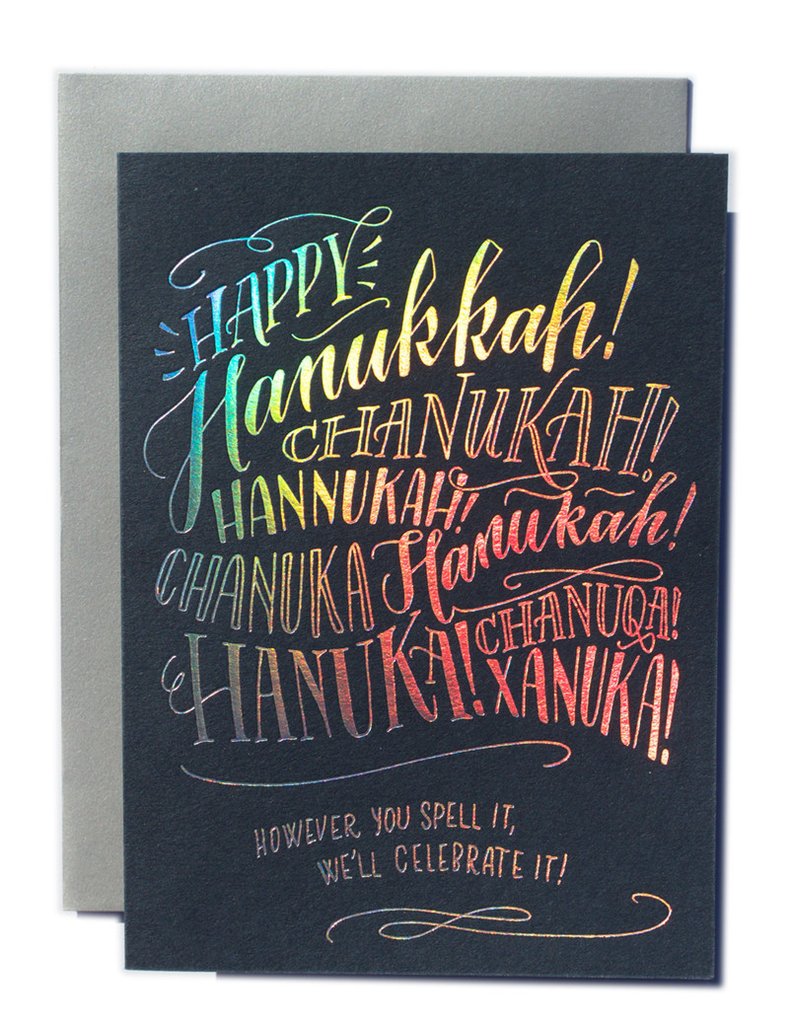 Hanukkah Chanuka Card from the Pink Olive