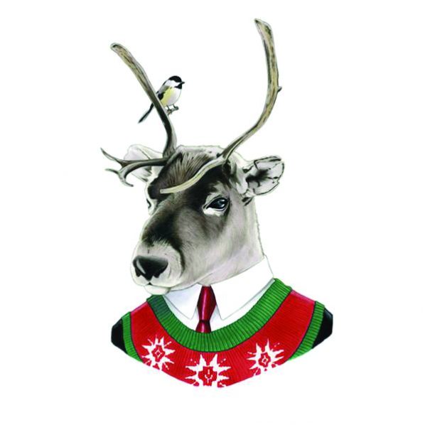 Reindeer by Berkley Illustration Temporary Tattoo