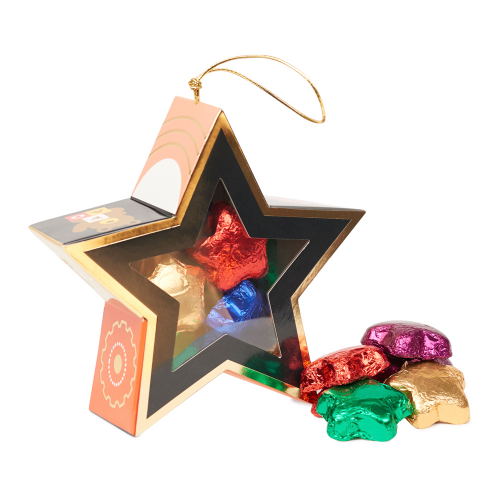 Dylan's Candy Bar FAO Schwarz Christmas Star Foiled Chocolates Ornament