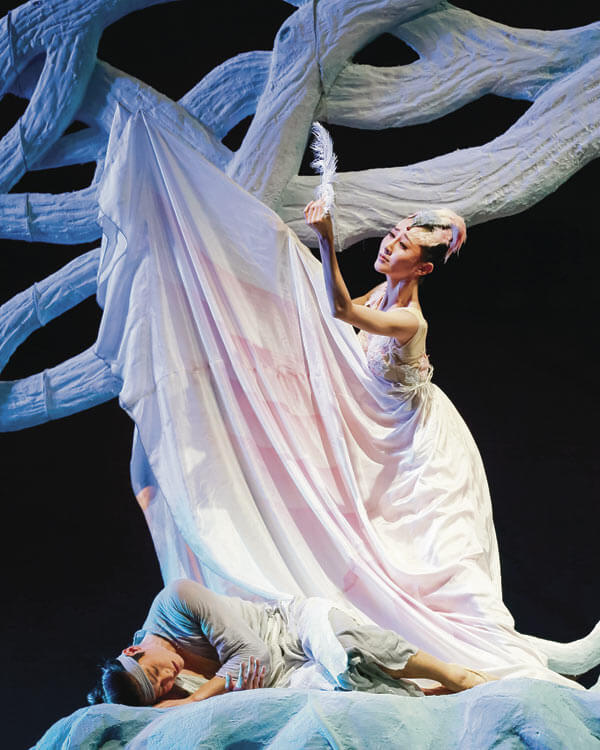 A new dance drama about ‘the bird of good fortune’ — the crested ibis — makes its New York debut