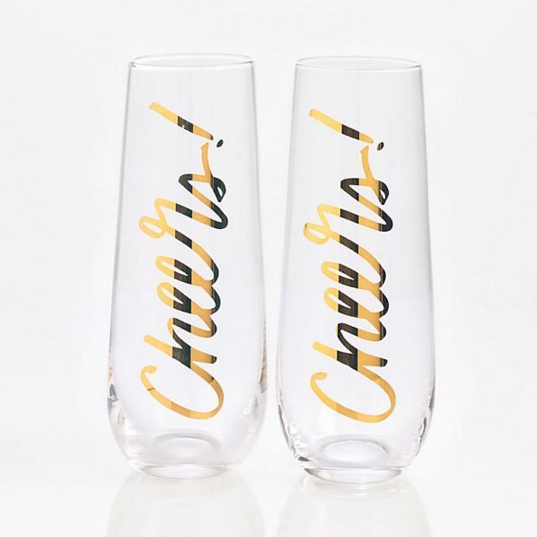 Stemless Champagne Glasses from the Paper Source