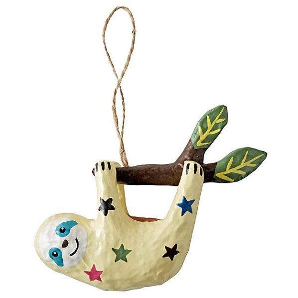 Land of Nod Colorful Sloth Ornament
