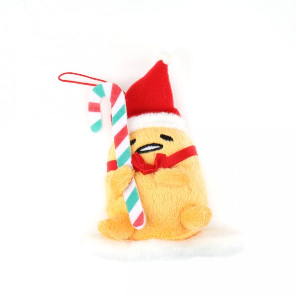 Sanrio Gudetama Christmas Mascot Ornament: Candy Cane