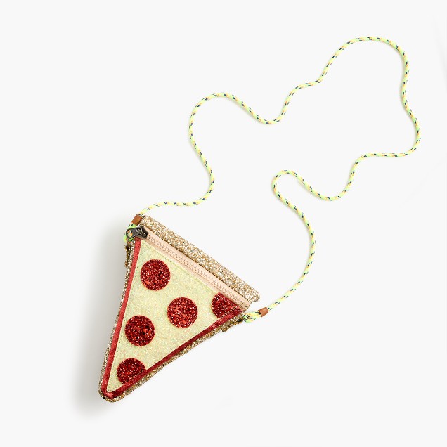 Glitter Pizza Slice Bag