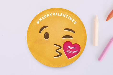 Minted Kiss Emoji Classroom Valentine's Cards