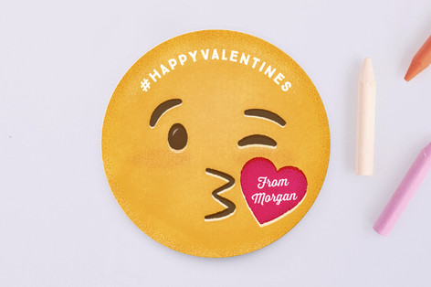 Minted Kiss Emoji Classroom Valentine's Cards
