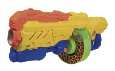 Barrel of fun: Foam darts allow for exciting solo or group play