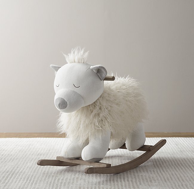 RH Baby & Child Wooly Plush Animal Rocker - Polar Bear