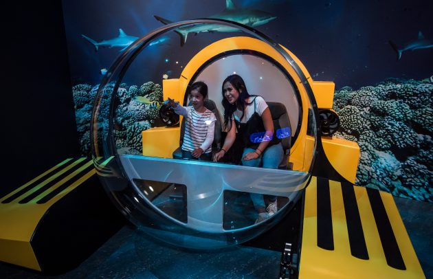 parent and child in submersible