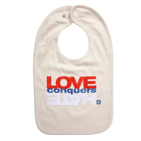 Love Conquers Hate Baby Bib