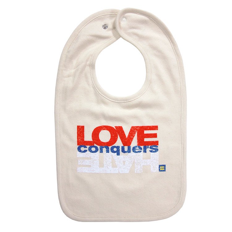 Love Conquers Hate Baby Bib