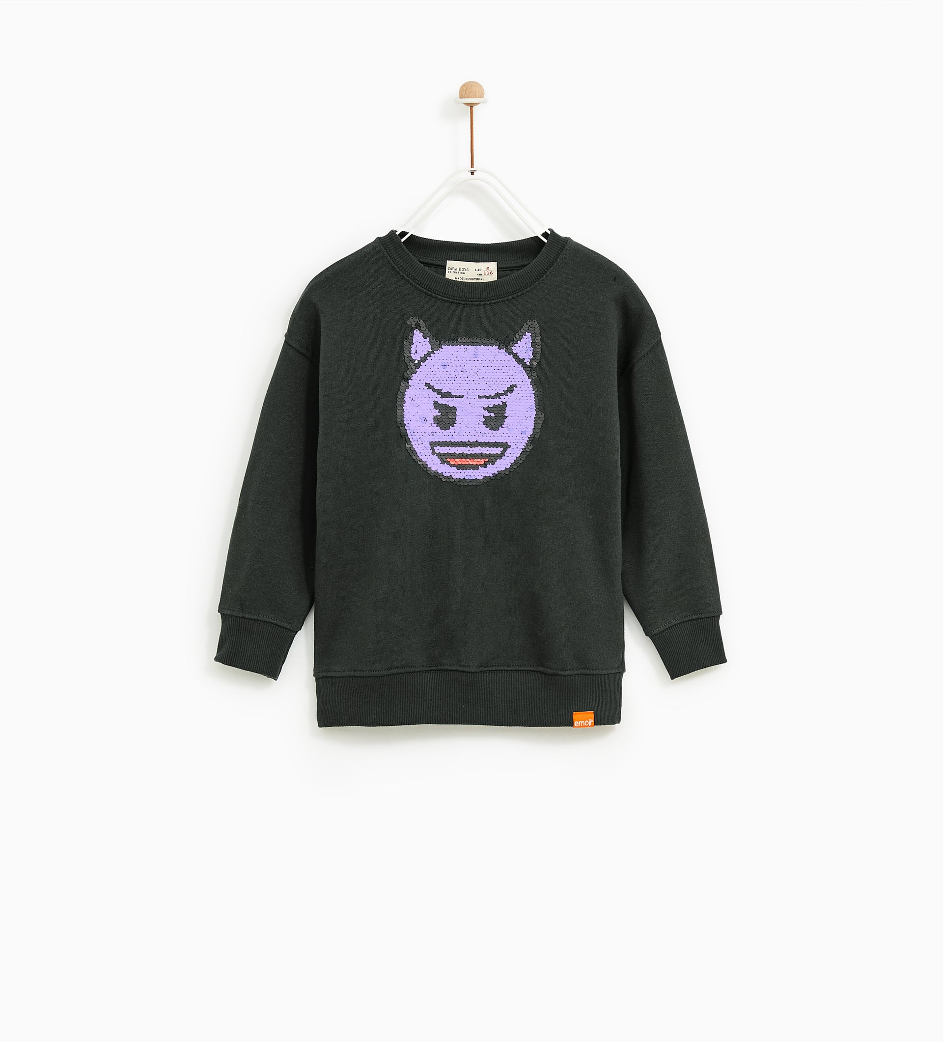 Emoji Sweatshirt With Reversible Sequins 