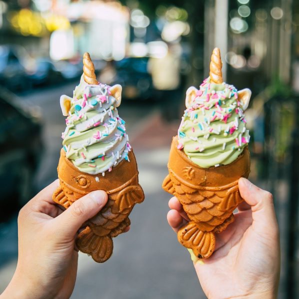 unicorn ice cream cones