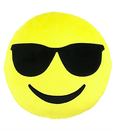 Sunglasses Smiley Pillow Push