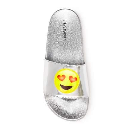 Steve Madden Girls' Emoji Pool Slide Sandals 