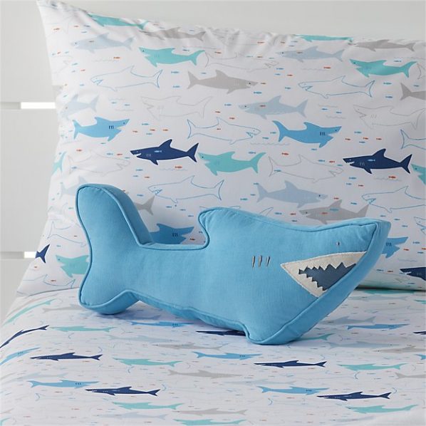 Crate & kids Shark Throw Pillow