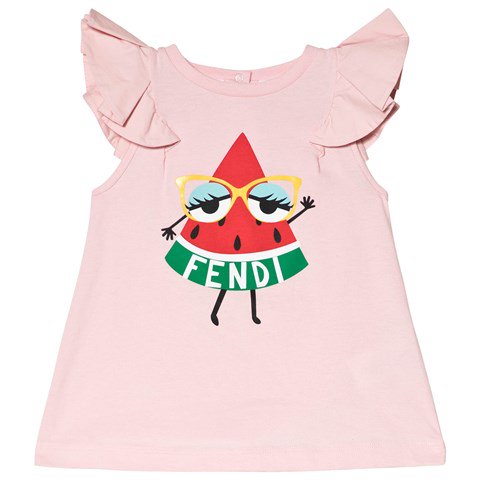 Fendi Pink Watermelon Monster Print Frill 
