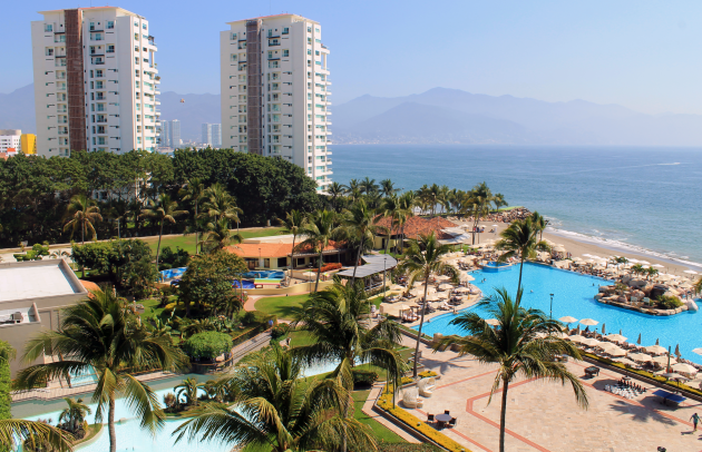 tropical beach resort in mexico