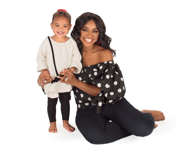 Brittney Payton and her young daughter